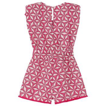 Girls Pink Tassel Playsuit