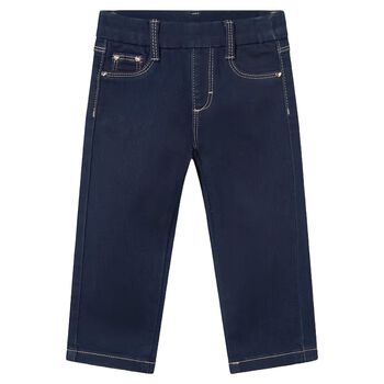 Younger Girls Navy Blue Denim Jeans