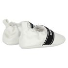 White Logo Baby Pre Walker Shoes, 1, hi-res