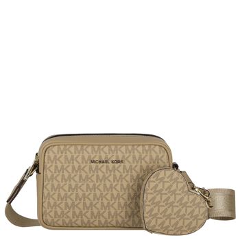 Girls Beige Logo Shoulder Bag