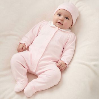 Baby Girls Pink Bunny Babygrow Set