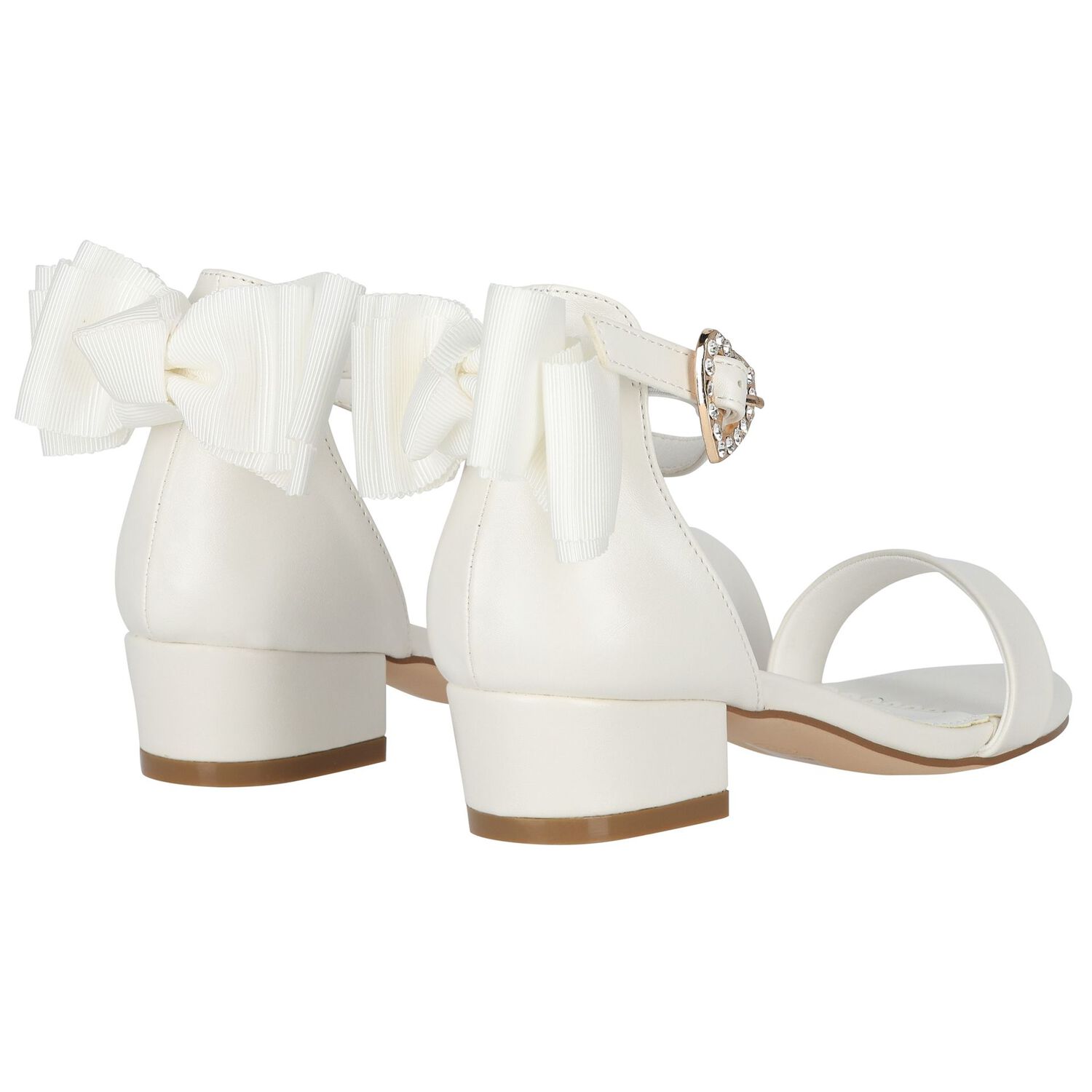 Girls White Sandals, 2, hi-res image number null