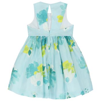 Girls Green Floral Dress