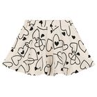 Girls Black & Beige Hooded Skirt set, 1, hi-res