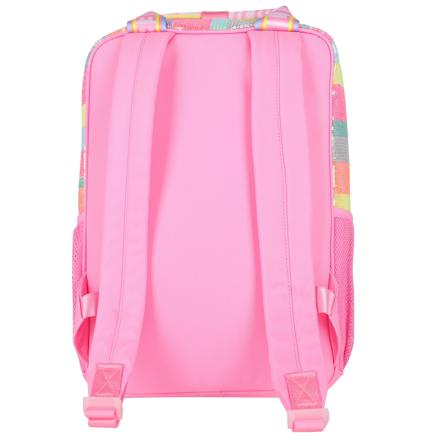Girls Pink Striped Sequin Backpack, 1, hi-res
