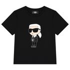 Boys Black Ikonik Logo T-Shirt, 1, hi-res