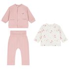 Baby Girls Pink & White Balloon Tracksuit ( 3 Piece ), 2, hi-res