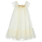 Girls Ivory Tulle Dress, 1, hi-res