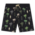 Boys Ivory & Black Graphic Shorts Set, 1, hi-res