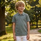 Boys Green Polo Shirt, 4, hi-res
