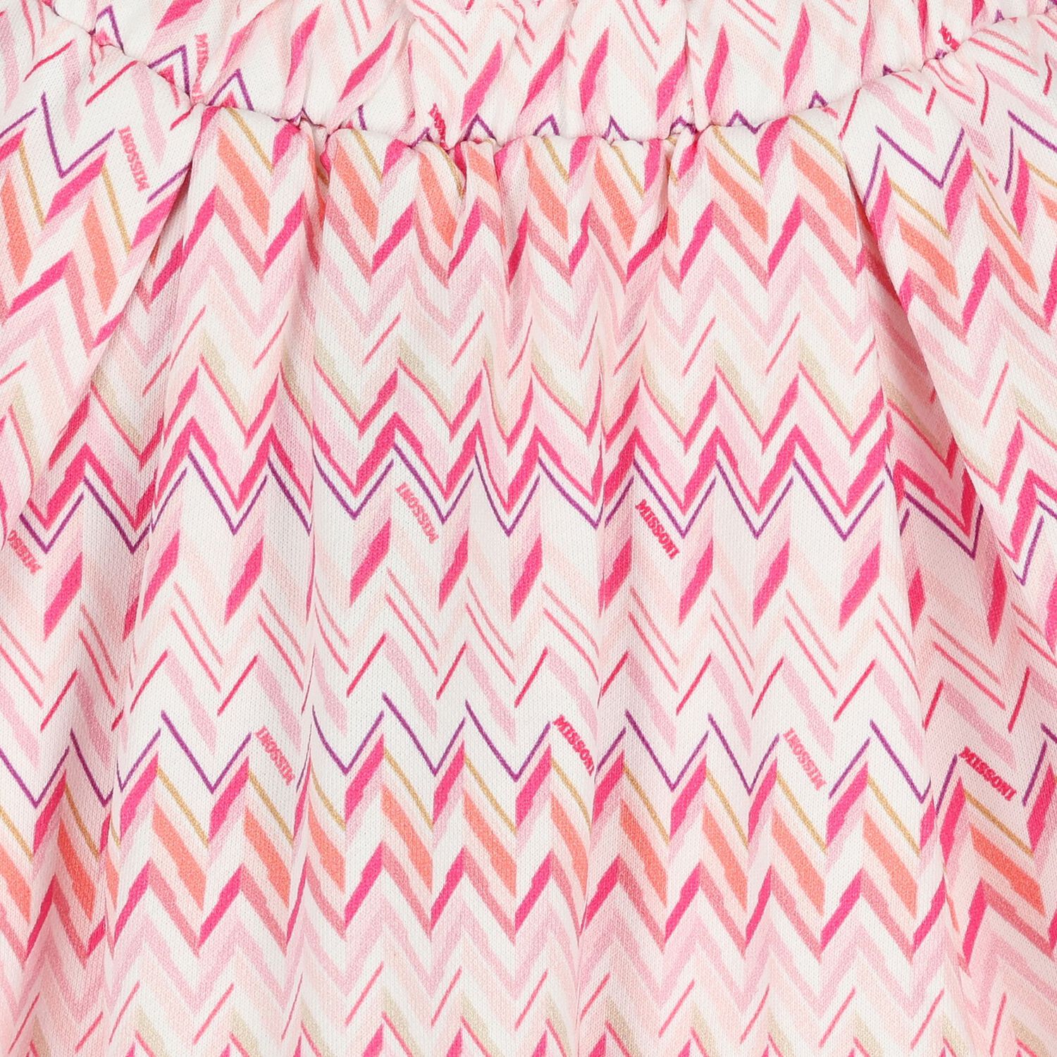 Girls White & Pink Zig Zag Skirt, 1, hi-res