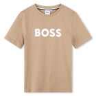 Boys Beige Logo T-Shirt, 2, hi-res