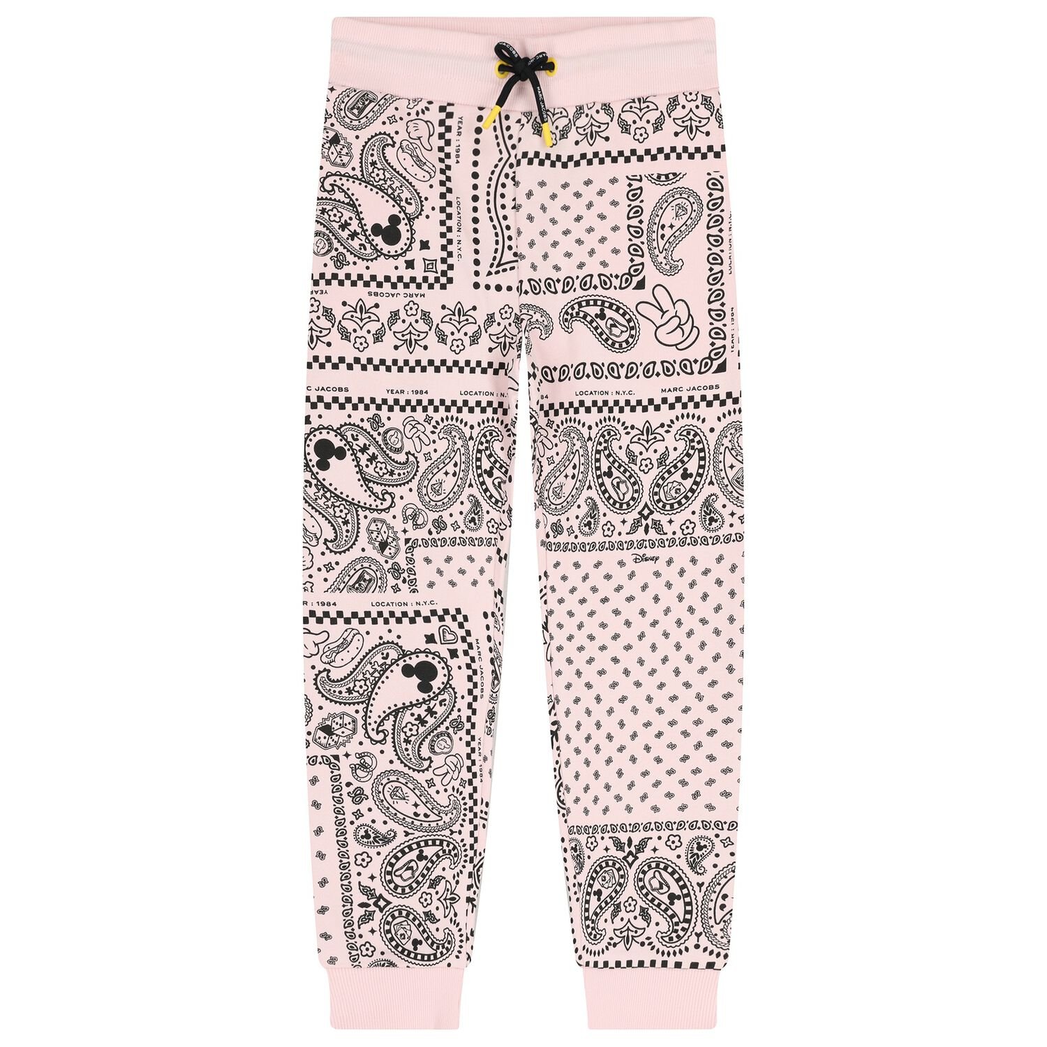 Girls Pink Bandana Disney Joggers, 1, hi-res