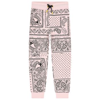 Girls Pink Bandana Disney Joggers