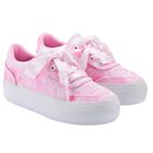 Girls Pink Bow Chunky Trainers, 1, hi-res