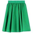 Girls Green Logo Skirt, 2, hi-res