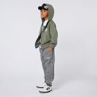 Green Logo Hooded Zip Up Top, 2, hi-res