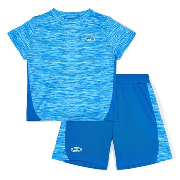 Boys Blue Logo Shorts Set