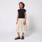 Girls Gold Logo Pleated Skirt, 1, hi-res