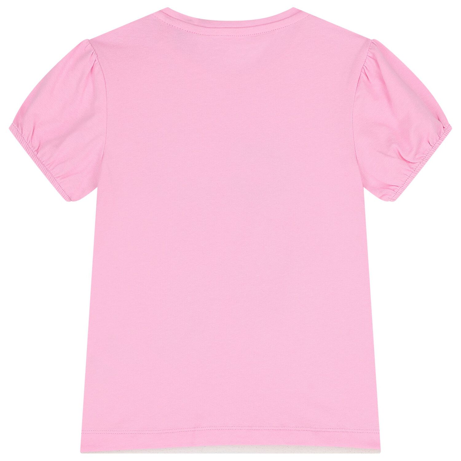 Girls Pink Teddy Bear Logo T-Shirt, 1, hi-res
