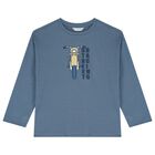Boys Ivory & Blue Motorbike T-Shirt ( 2pack ), 4, hi-res