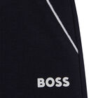 Younger Boys Navy Blue Logo Joggers, 1, hi-res