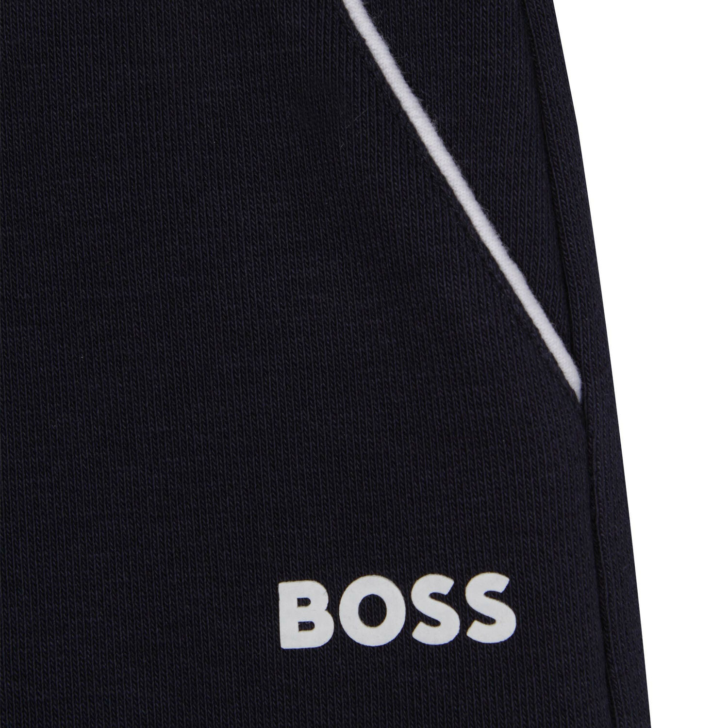 Younger Boys Navy Blue Logo Joggers, 1, hi-res