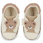 Ivory Teddy Bear Pre Walker Shoes, 1, hi-res