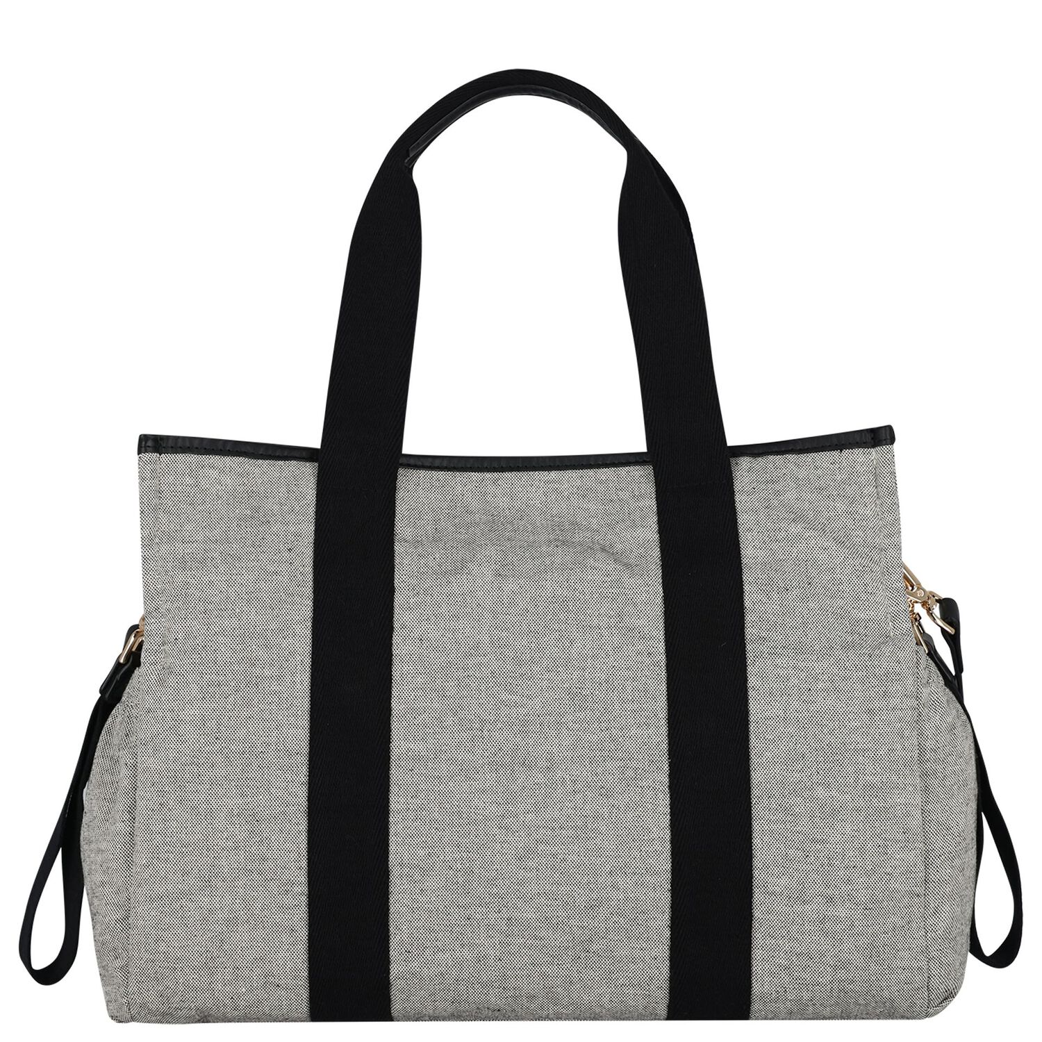 Grey Logo Canvas Baby Changing Bag ( 33cm ), 1, hi-res