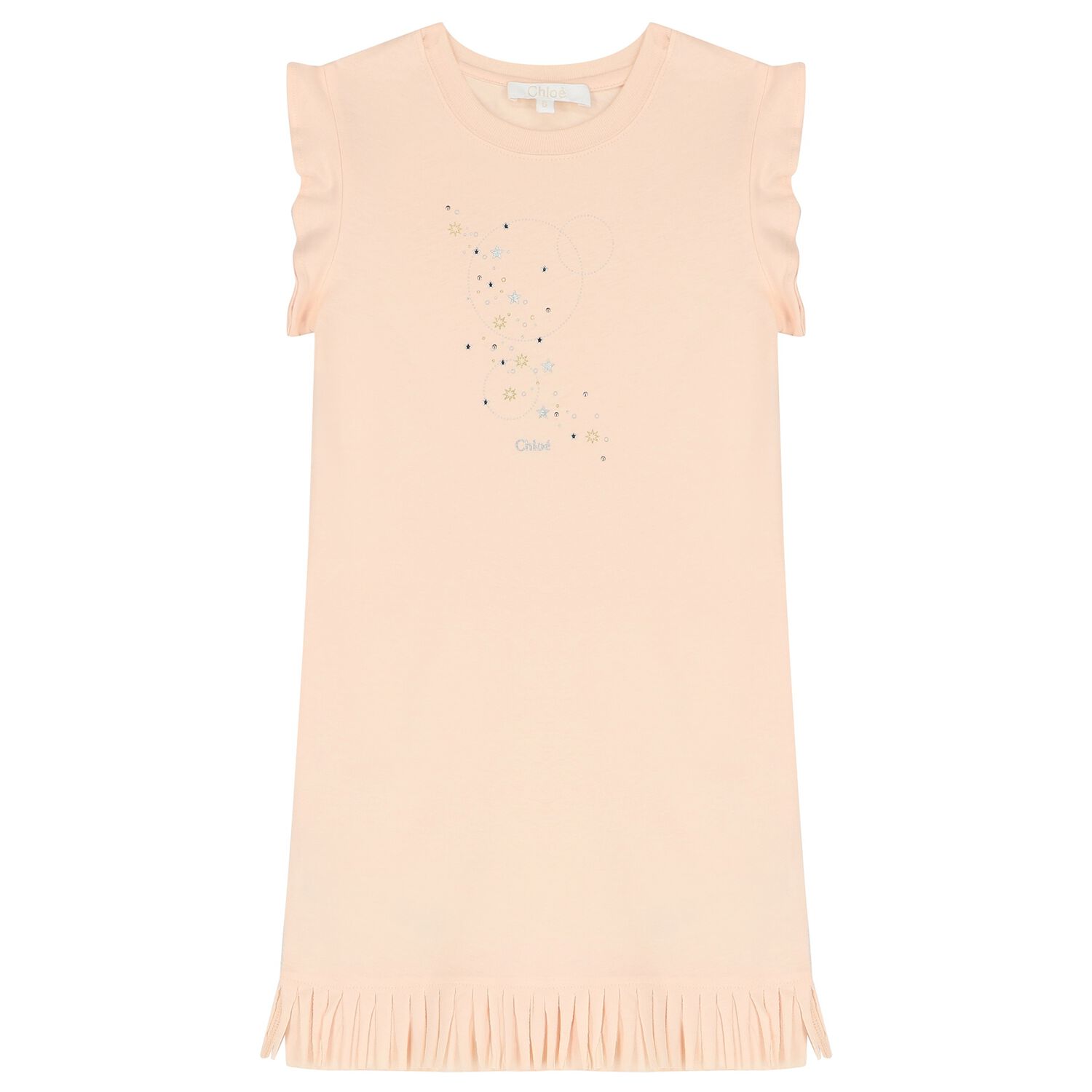 Girls Pink Logo Dress, 1, hi-res