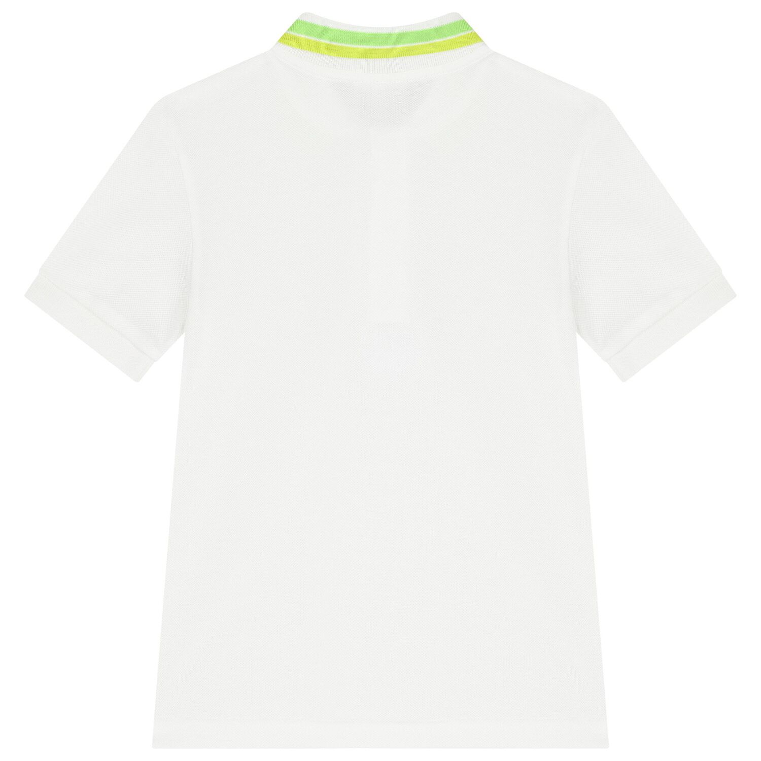 Boys White Logo Polo Shirt, 1, hi-res image number null