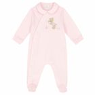 Baby Girls Pink Teddy Babygrow, 1, hi-res