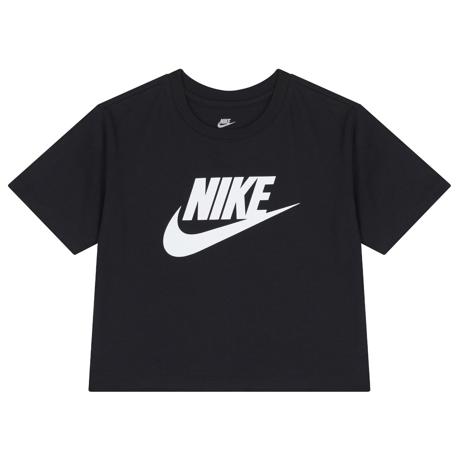 Girls Black Logo T-Shirt, 1, hi-res