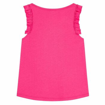 Girls Pink Logo Top