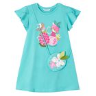 Girls Aqua Handbag Dress, 2, hi-res