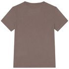 Boys Brown Logo Crest T-Shirt, 1, hi-res