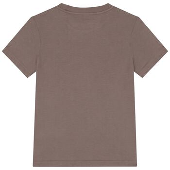 Boys Brown Logo Crest T-Shirt