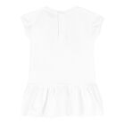 Younger Girls White Teddy Dress, 1, hi-res