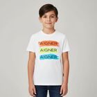 Boys White Logo T-Shirt, 1, hi-res