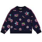 Girls Navy Blue Tracksuit, 1, hi-res