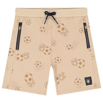 Boys Beige Football Shorts