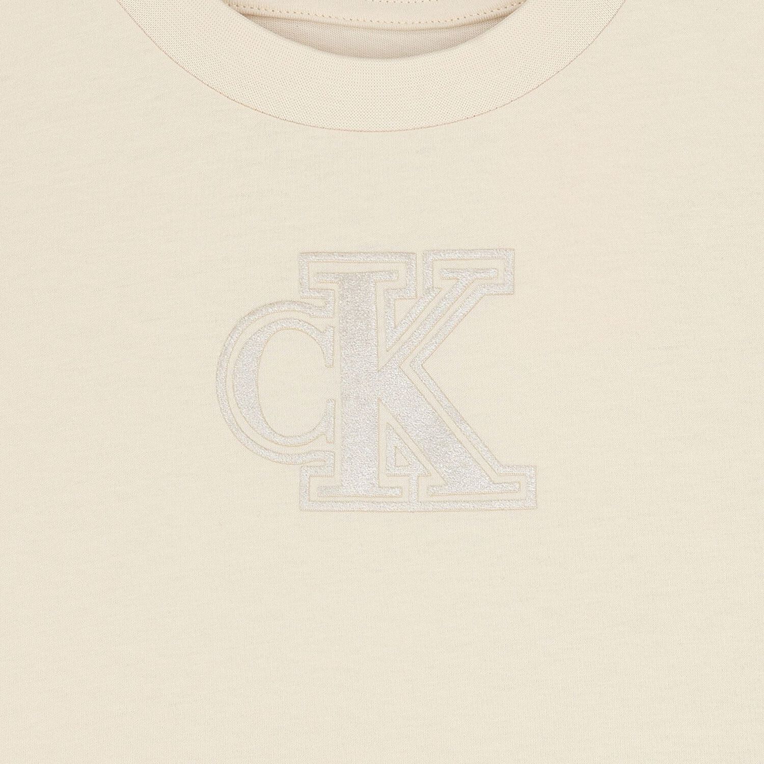 Girls Beige Logo T-Shirt, 1, hi-res