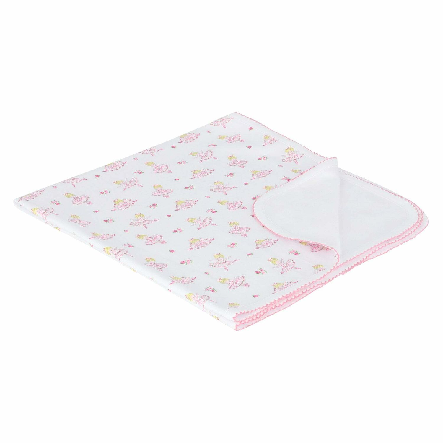 Baby Girls White & Pink Ballerina Blanket, 1, hi-res