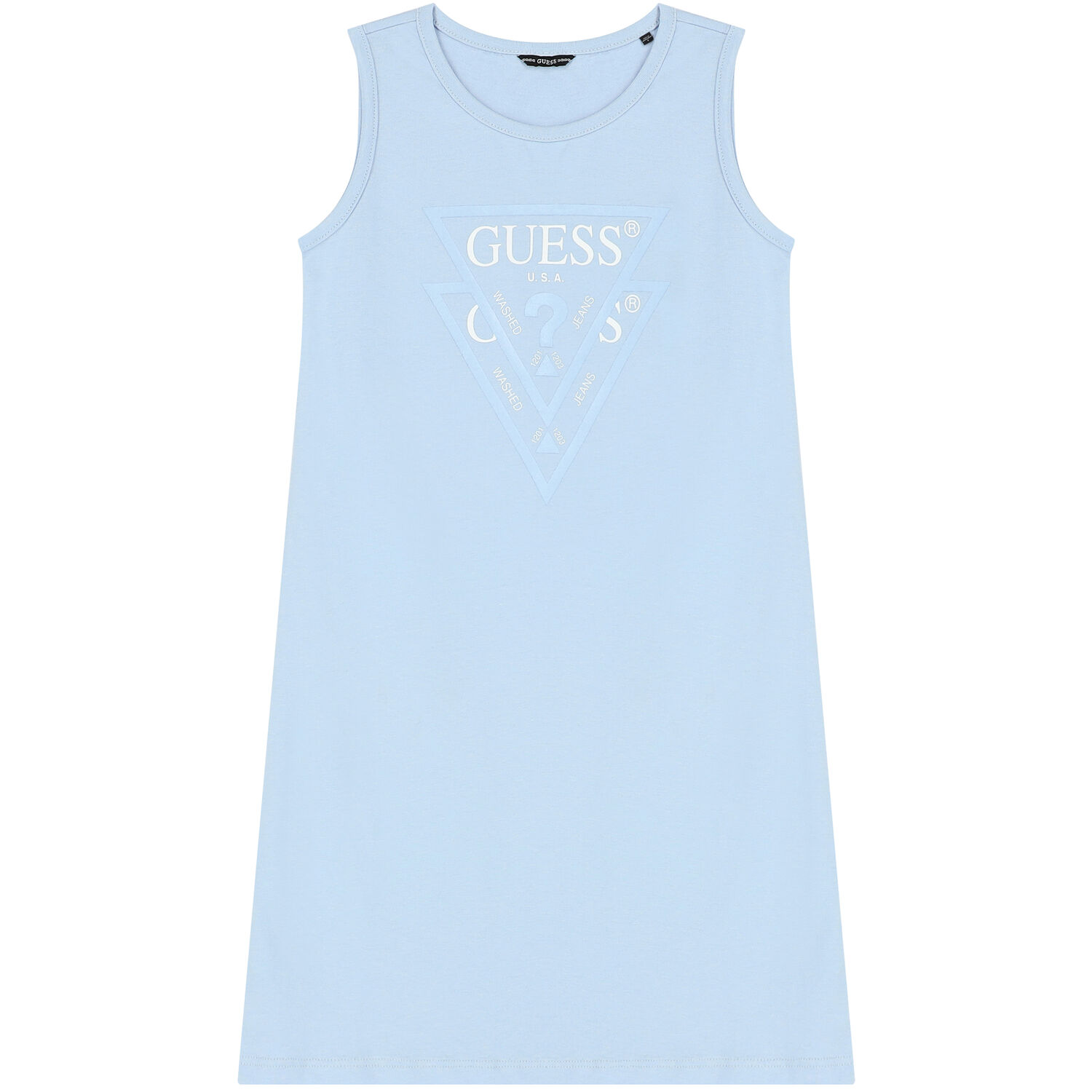 Girls Blue Logo Dress, 4, hi-res