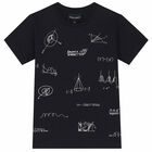 Boys Navy Logo T-Shirt, 2, hi-res