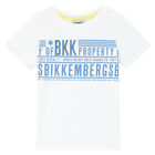 Boys White Logo T-Shirt, 1, hi-res