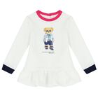 Baby Girls White & Pink Logo Leggings Set, 1, hi-res