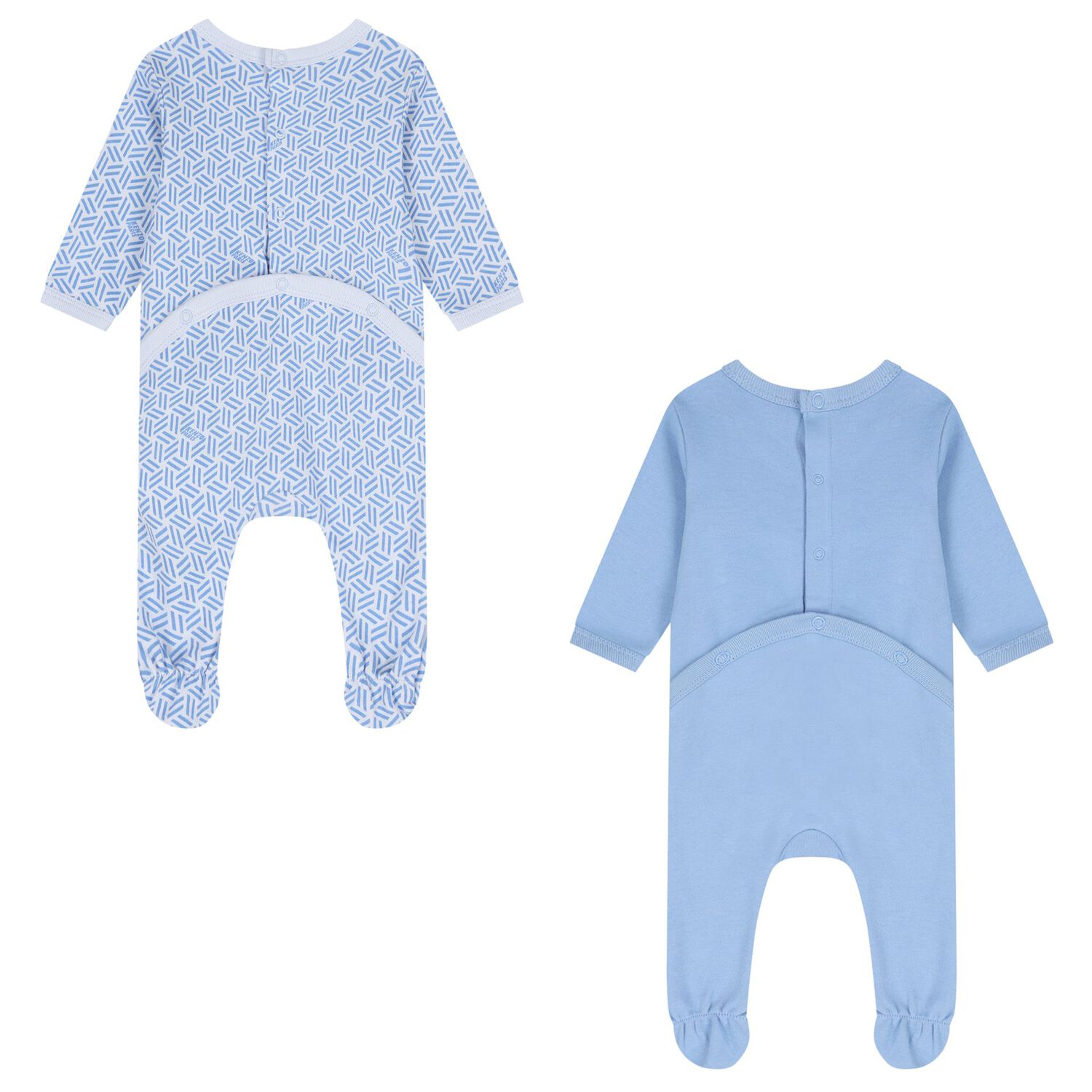 Blue Logo Geometric Logo Babygrows ( 2-Pack ), 2, hi-res