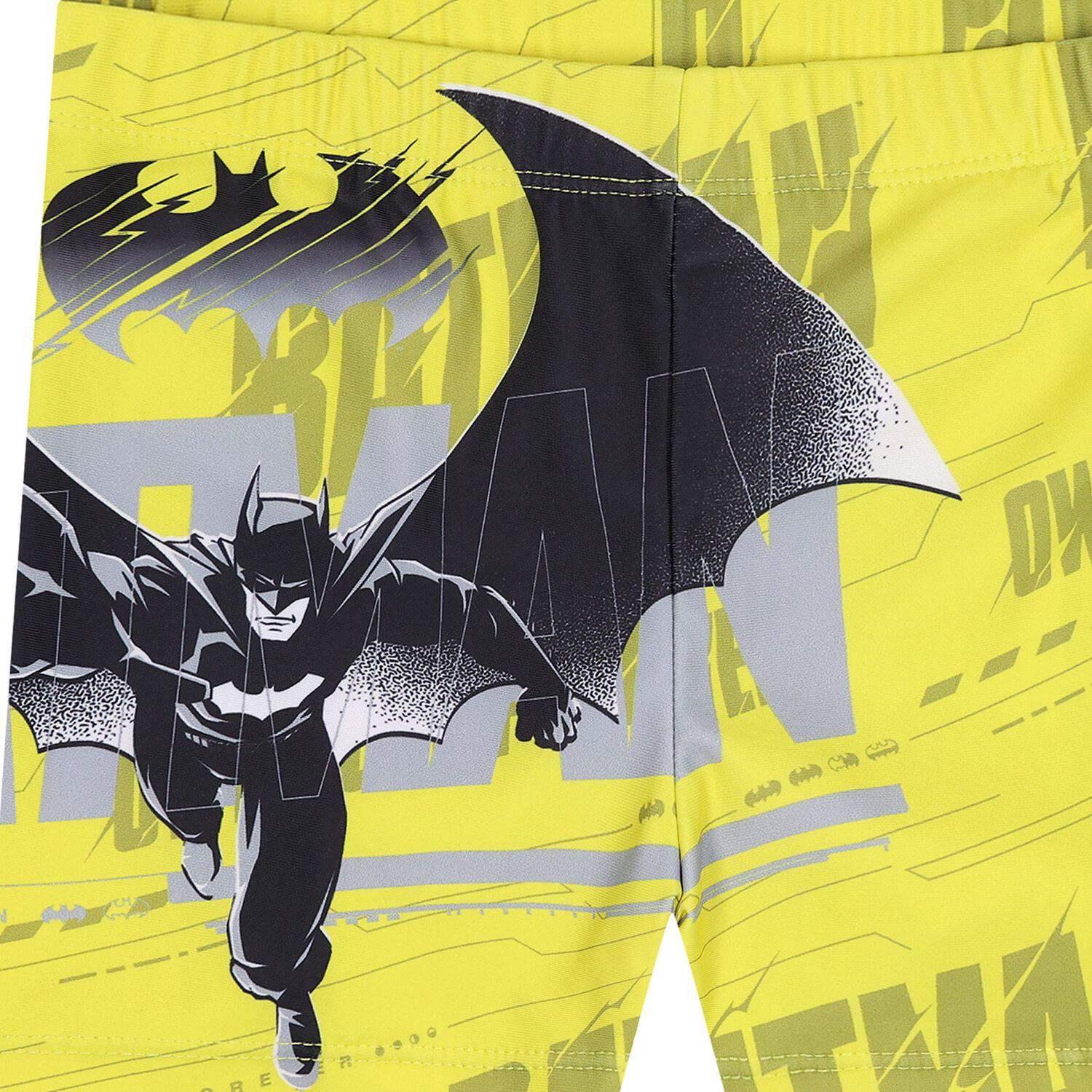 Boys Yellow Batman Swim Shorts, 1, hi-res