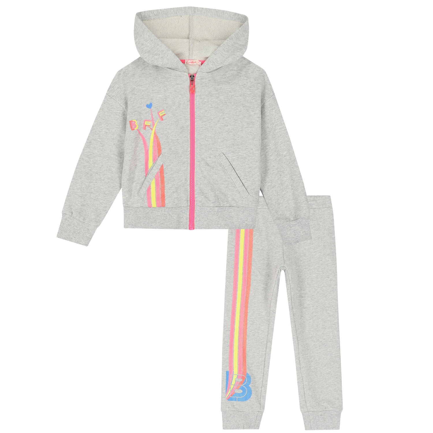 Girls Grey Glitters Tracksuit, 1, hi-res